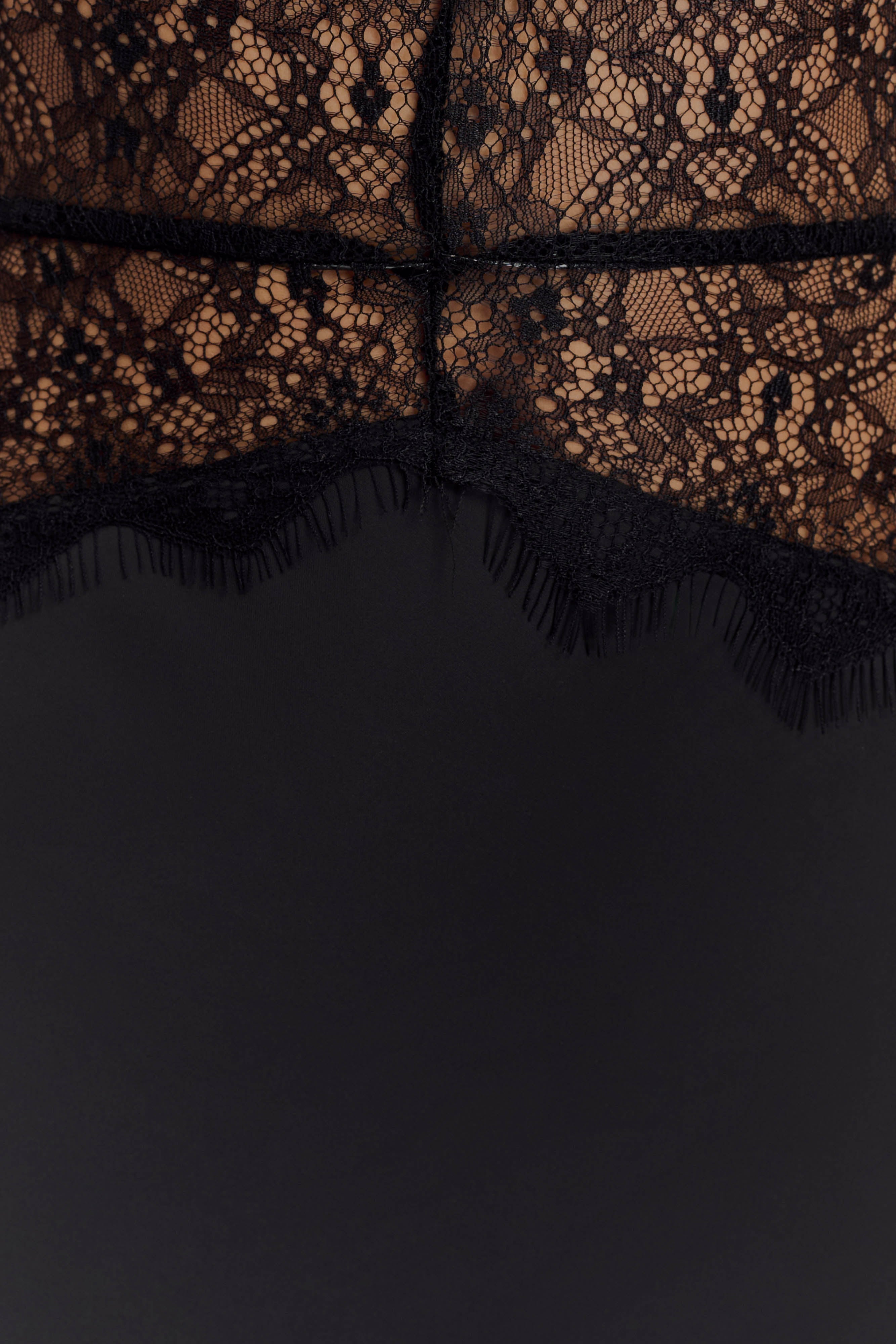 Donnah Lace And Satin Maxi Dress